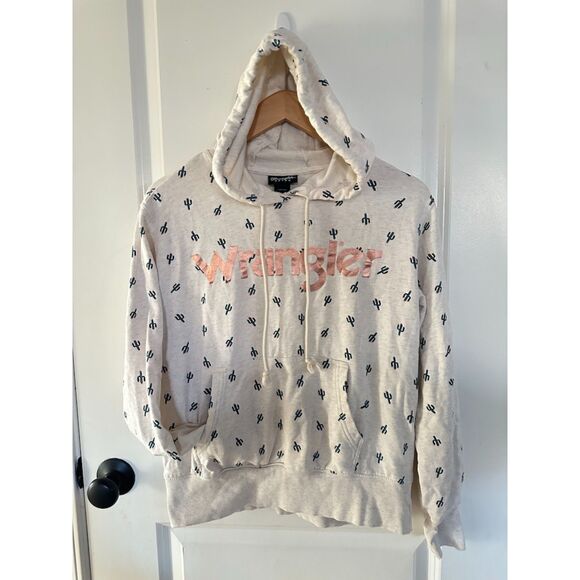 Wrangler Retro Women's Pullover Hoodie with Foiled Cactus Print Size Small - Picture 1 of 11